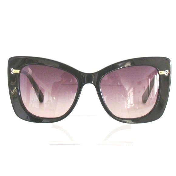 Derek Lam Black Cat-Eye Gradient Lenes Large Designer Sunglasses